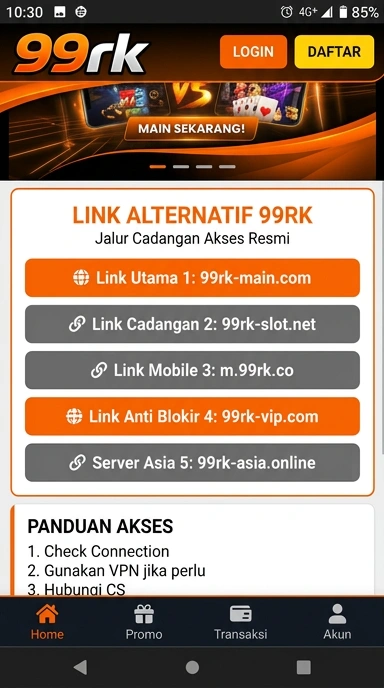 Link Alternatif 99rk untuk Pengguna Android Indonesia