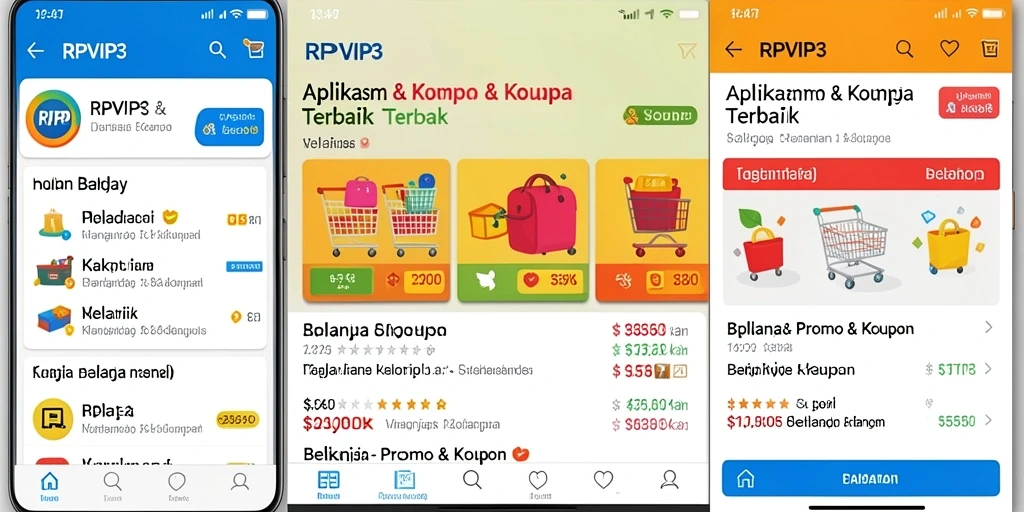 Tampilan antarmuka RPVIP3 dengan berbagai kupon menarik.